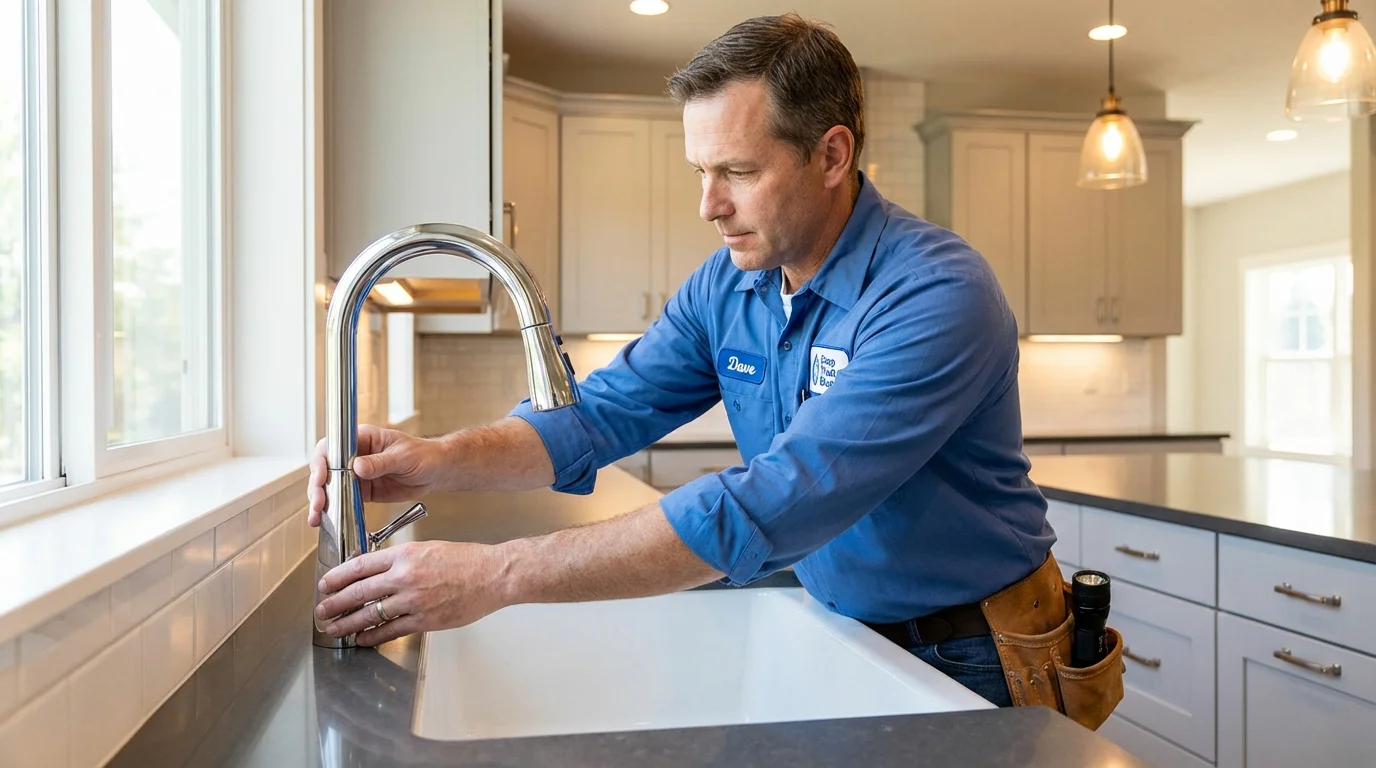 Kitchen faucet installation by Johns Plumbing LLC in Kenwood